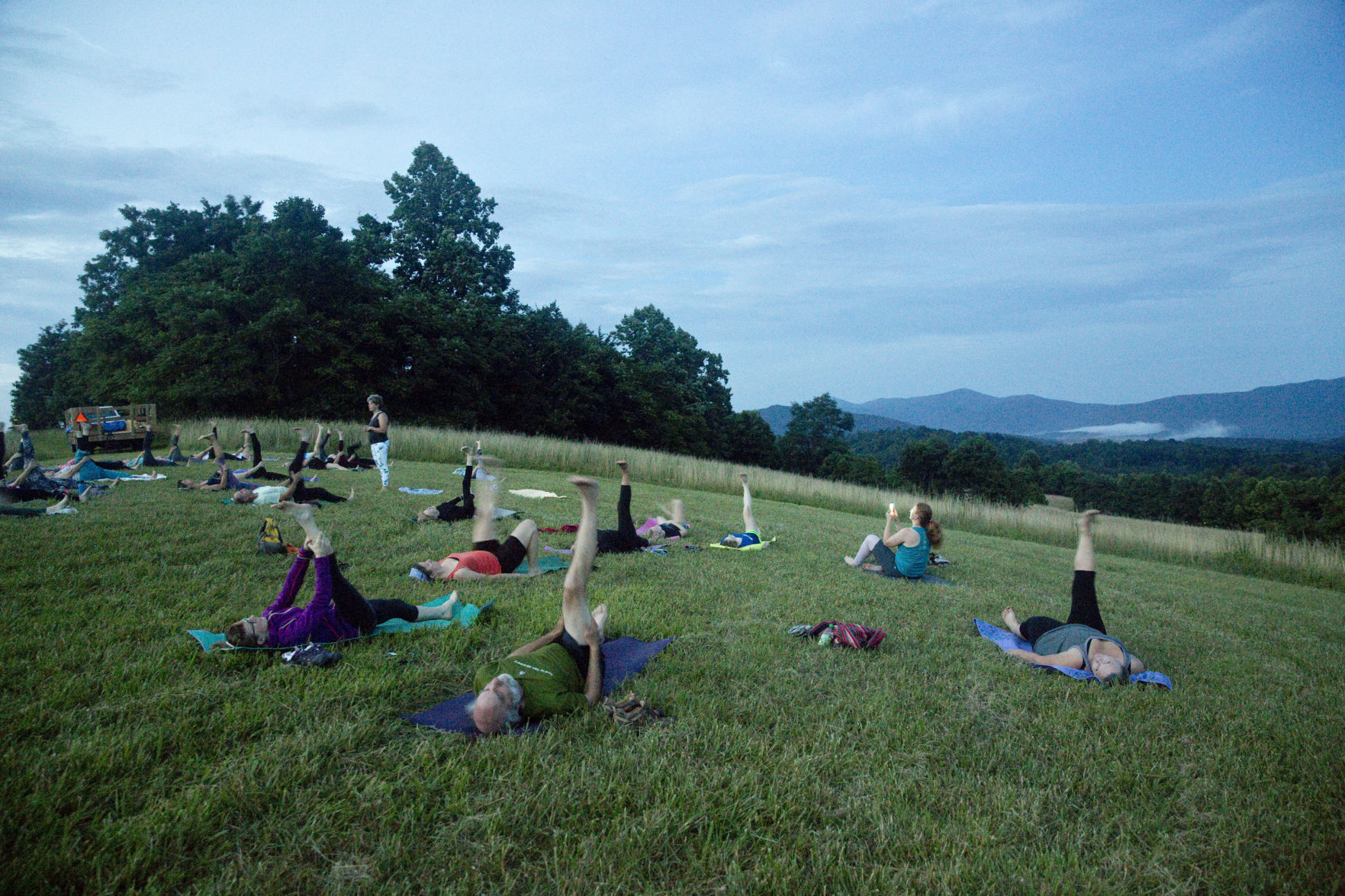 Yoga in the mountains